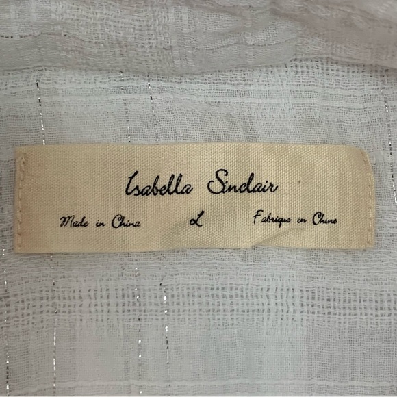 Anthropologie Isabella Sinclair Women's White Sleeveless Tilly Dress Size Large - Picture 11 of 15